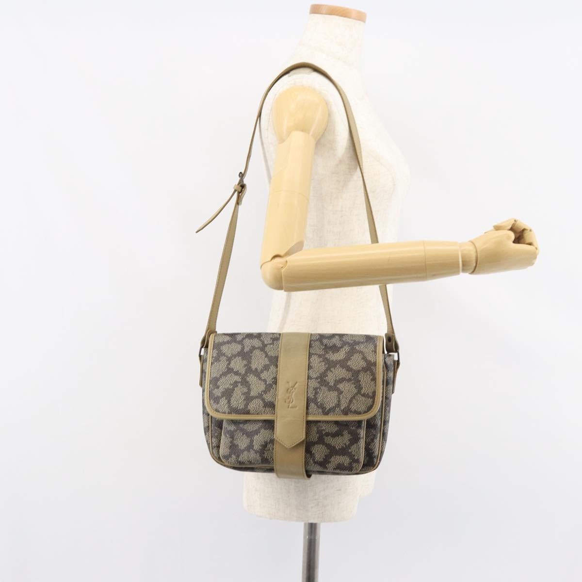 Saint Laurent Vintage Shoulder Bag PVC Leather, BEIGE, PVC, Shoulder bag