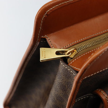 Celine Vintage Macadam Tote bag Canvas and Leather, BROWN, CANVAS, Tote bag