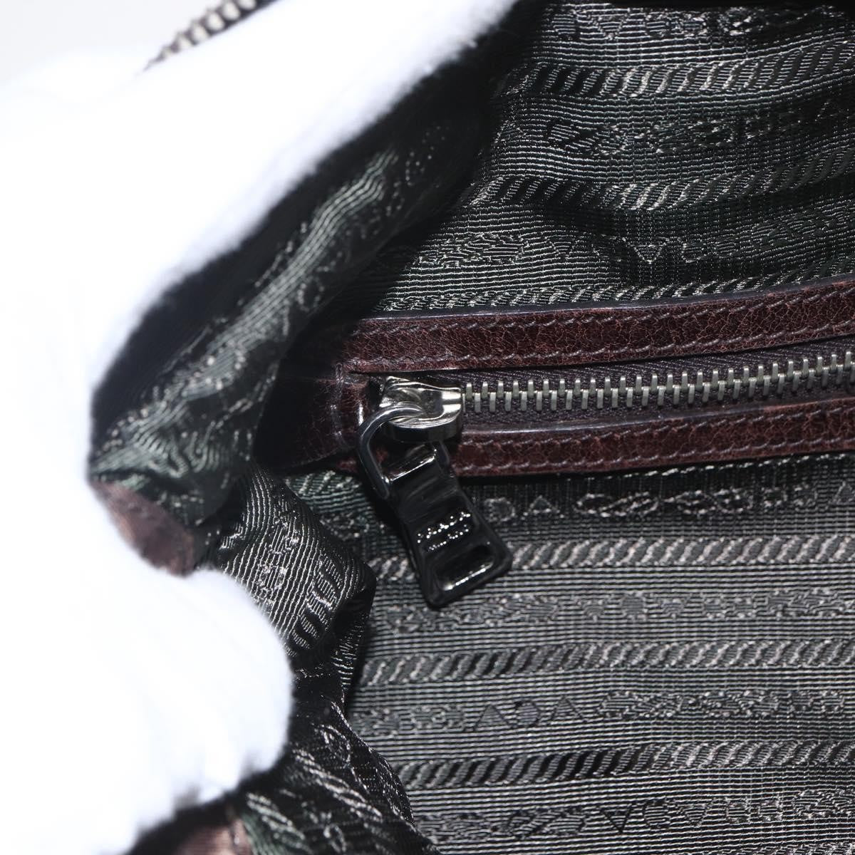Prada Convertible Tote Printed Tessuto, BROWN, NYLON, Tote bag