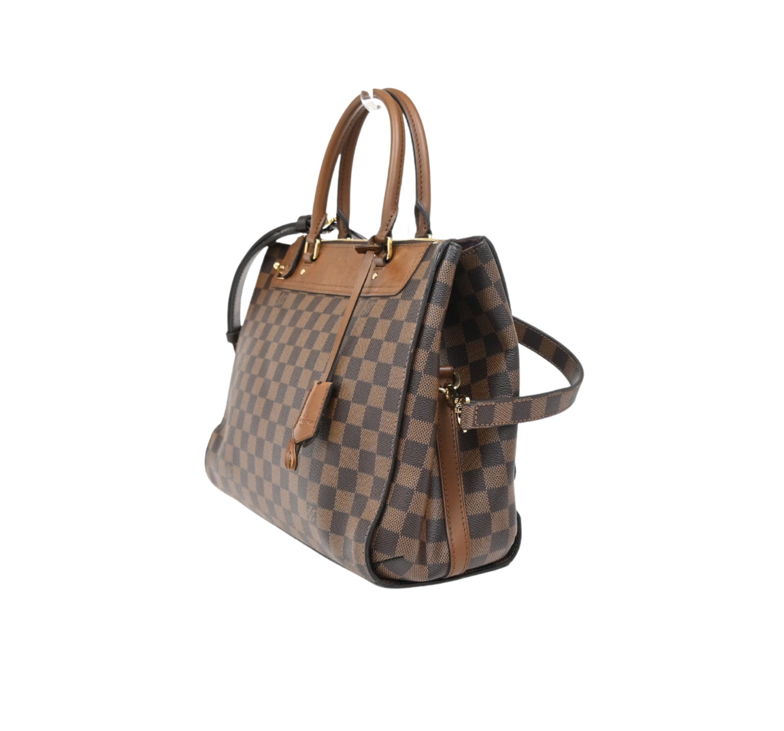 Louis Vuitton Greenwich Bag Damier, BROWN, LEATHER, Handbag