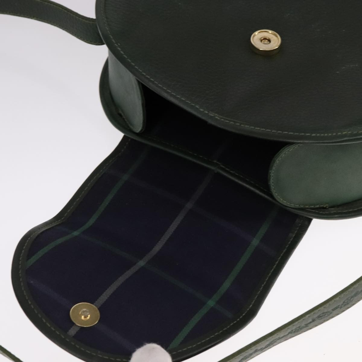 Burberry Vintage Shoulder Bag Leather, GREEN, LEATHER, Shoulder bag