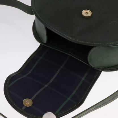 Burberry Vintage Shoulder Bag Leather, GREEN, LEATHER, Shoulder bag