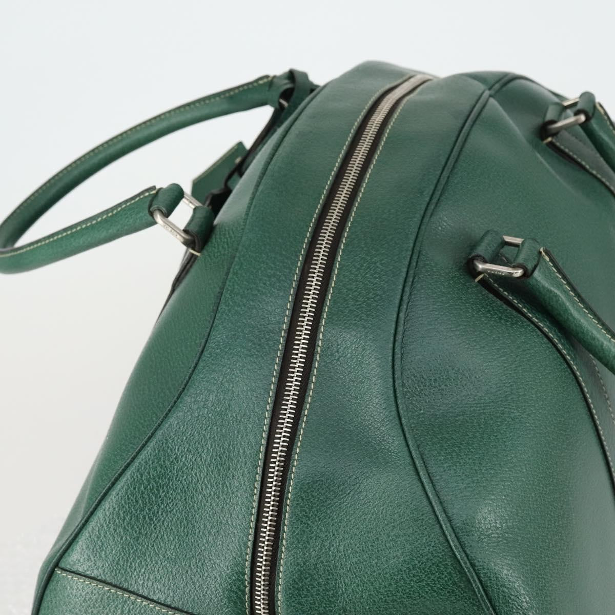 Prada Vintage Boston Bag Leather, GREEN, LEATHER, Travel bag