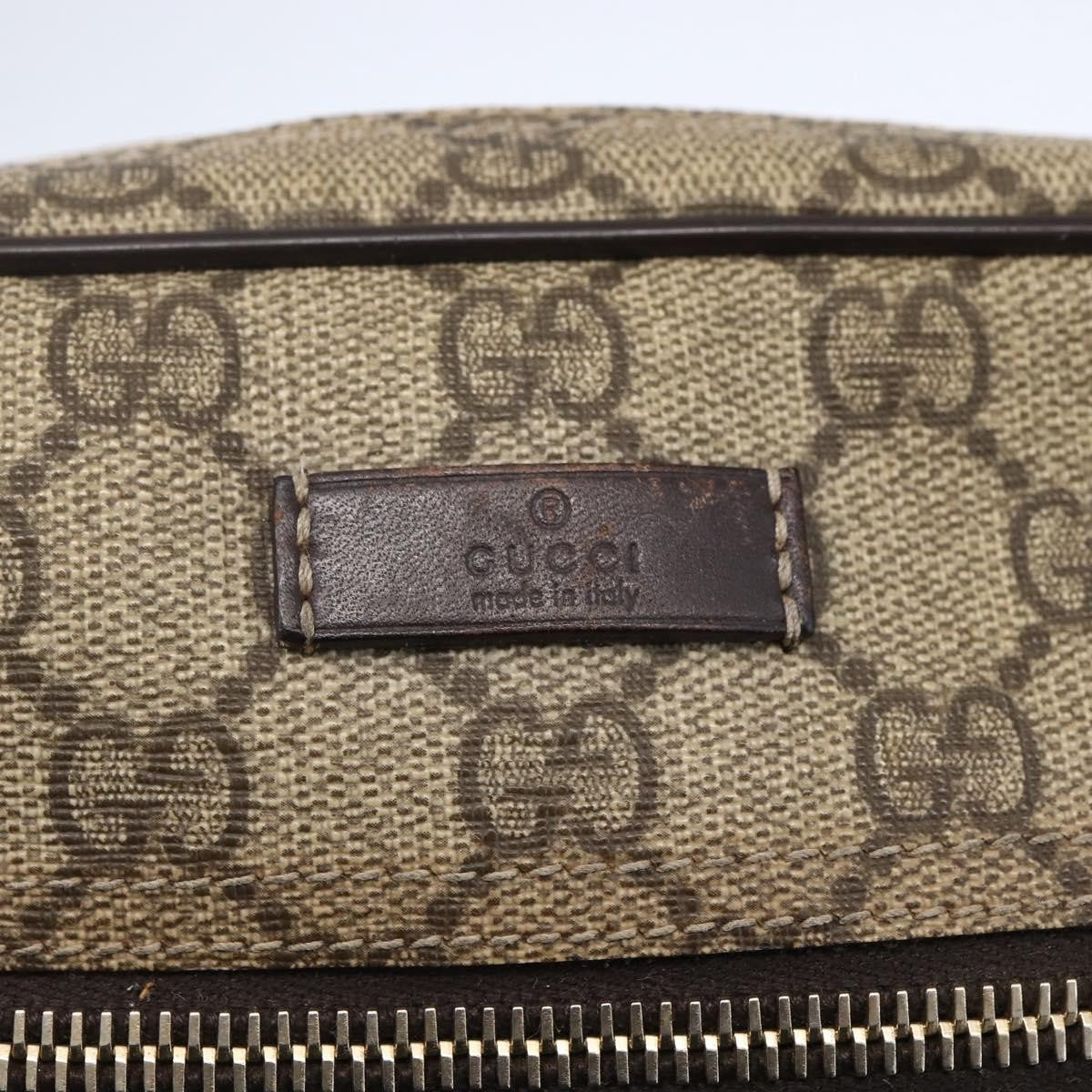 Gucci Front Zip Crossbody GG Canvas, BEIGE, CANVAS, Shoulder bag