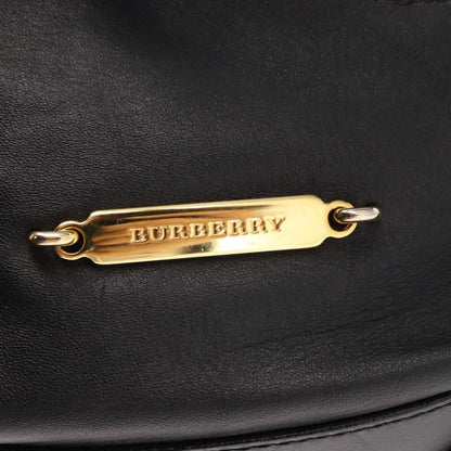 Burberry Vintage Tote Leather, BLACK, LEATHER, Tote bag