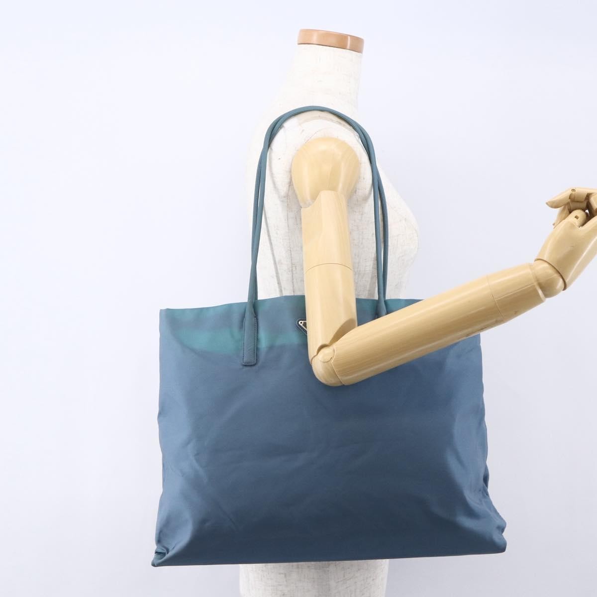 Prada Vintage Tote Tessuto, BLUE, NYLON, Shoulder bag