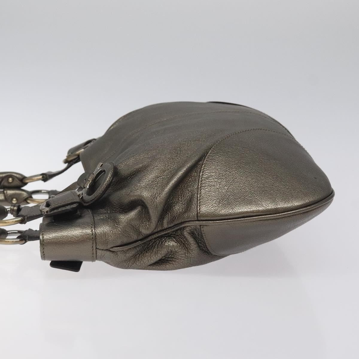 Salvatore Ferragamo Gancini Tote Leather, SILVER, LEATHER, Tote bag