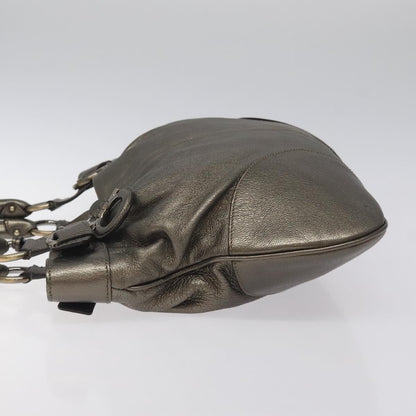 Salvatore Ferragamo Gancini Tote Leather, SILVER, LEATHER, Tote bag