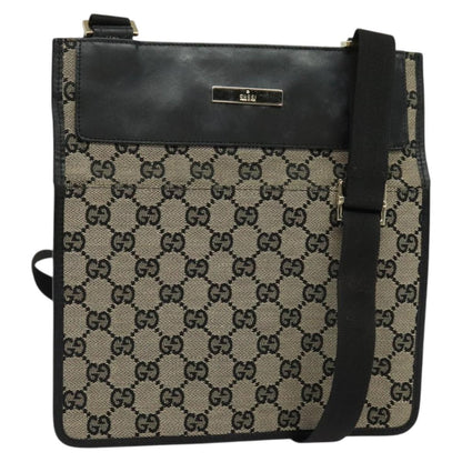 Gucci Front Pocket Messenger Canvas, BEIGE, CANVAS, Shoulder bag