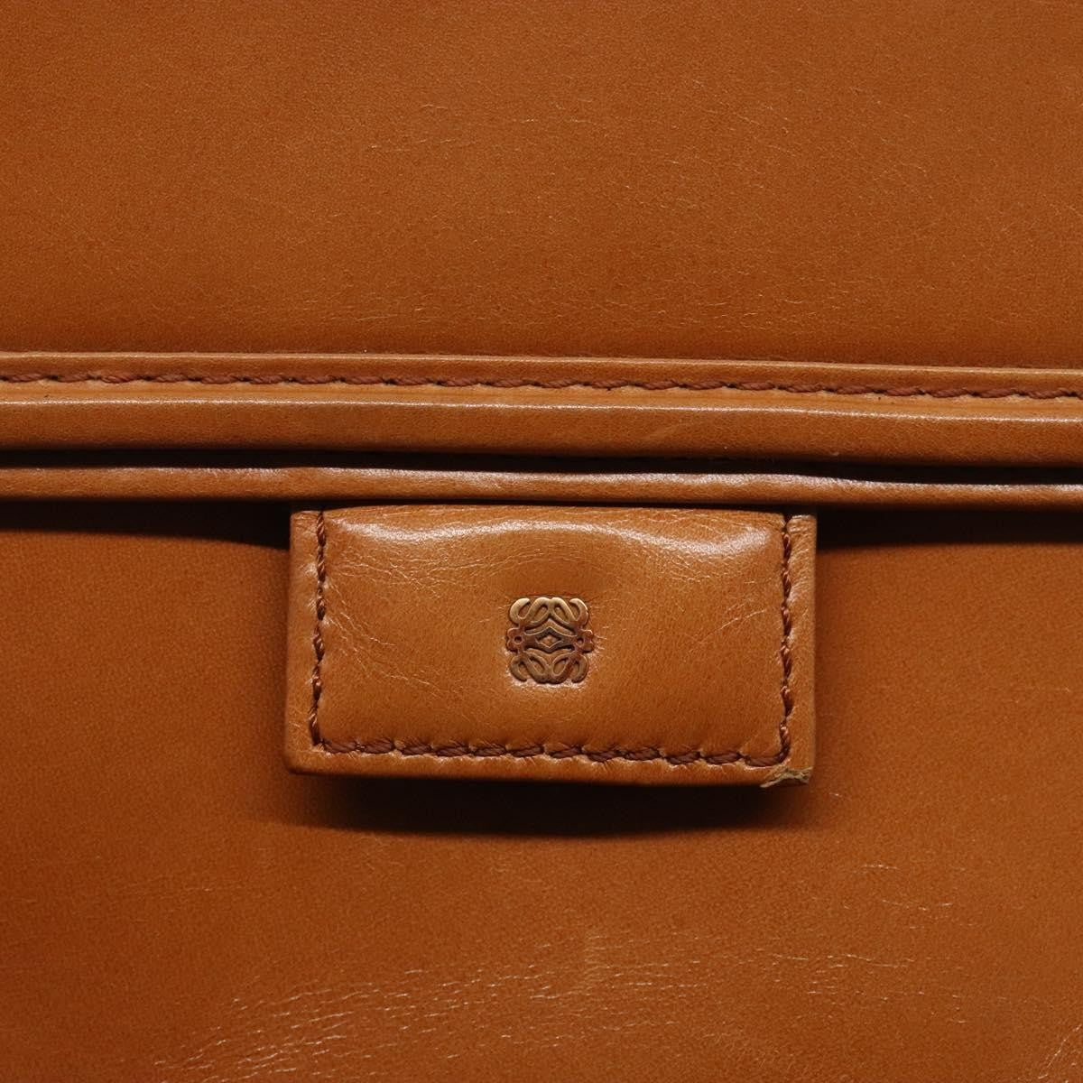 Loewe Anagram handbag Leather, BROWN, LEATHER, Handbag