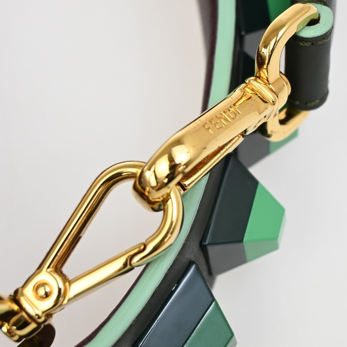 Fendi Mini Strap You Short Shoulder Strap Studded Leather, MULTICOLOUR, LEATHER, Straps