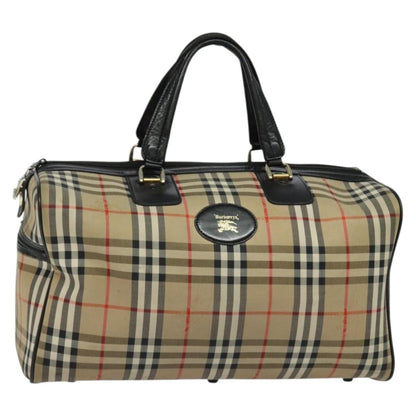 Burberry Nova check boston bag Canvas, BEIGE, CANVAS, Travel bag