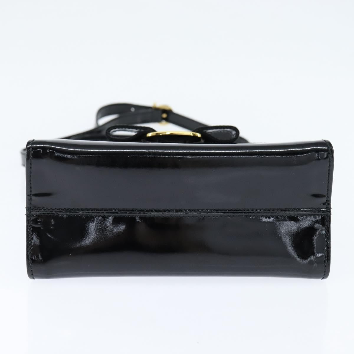 Salvatore Ferragamo Vala Handbag Patent leather, BLACK, PATENT_LEATHER, Handbag
