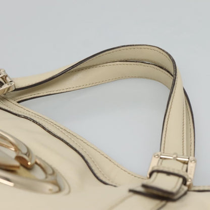 Gucci Britt Convertible Satchel Leather, BEIGE, LEATHER, Handbag