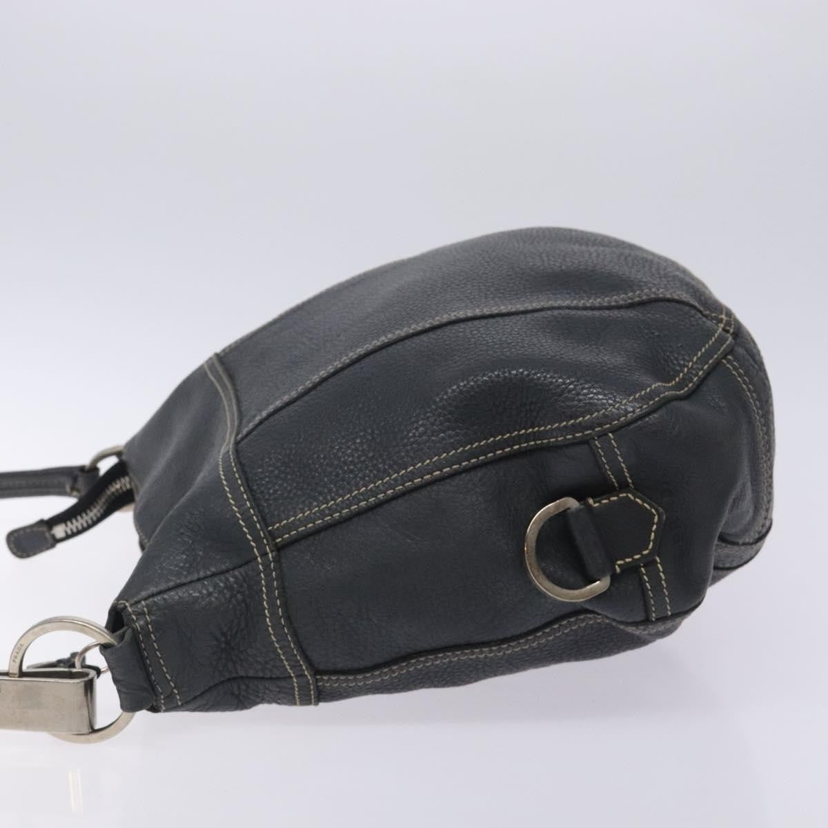 Prada Vintage Shoulder Bag Leather, NAVY, LEATHER, Shoulder bag