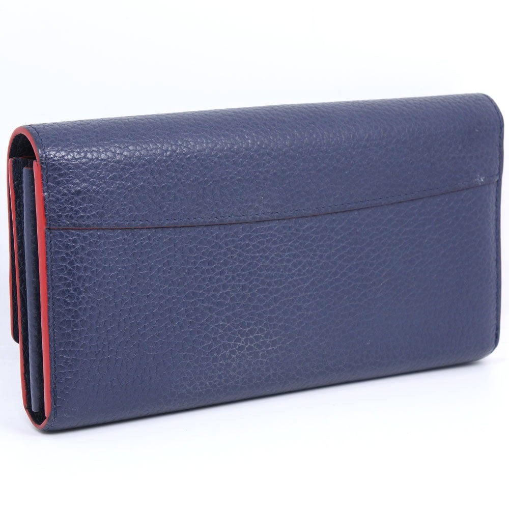 Louis Vuitton Capucines Long Wallet Leather, NAVY, LEATHER, Wallets