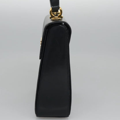 Salvatore Ferragamo Gancini Convertible Top Handle Bag Leather, BLACK, LEATHER, Handbag