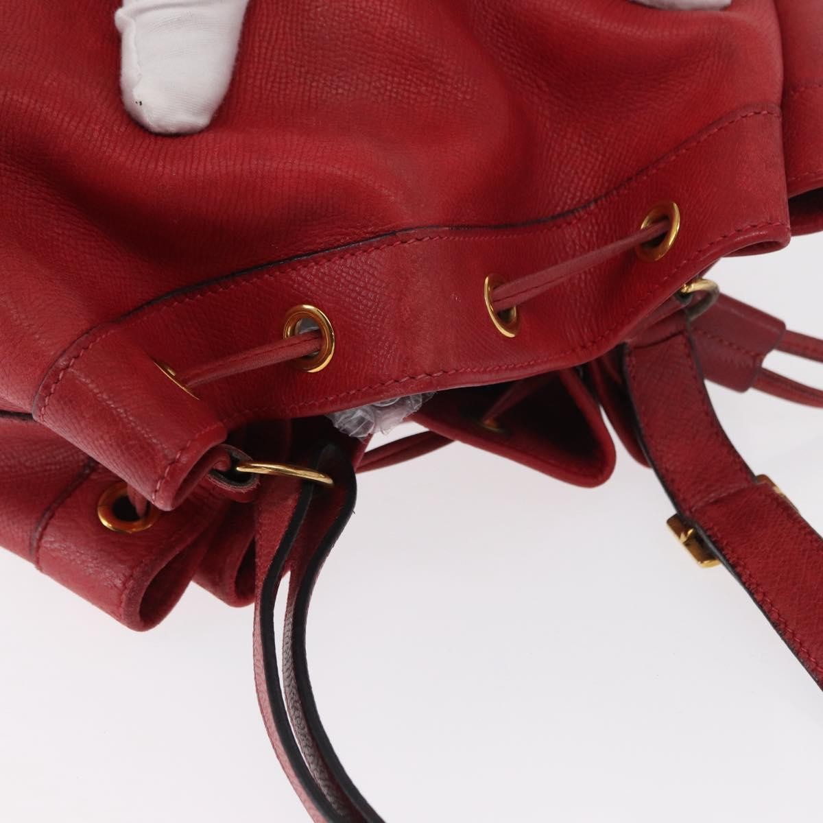 Hermes Market Handbag Leather, RED, LEATHER, Shoulder bag