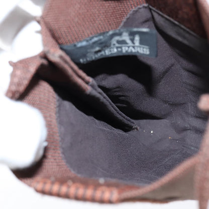 Hermes Herline Crossbody Canvas, BROWN, CANVAS, Clutche & pouche