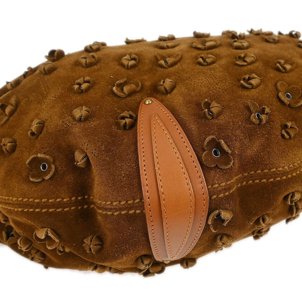 Louis Vuitton Onatah Hobo Suede, BROWN, SUEDE, Handbag