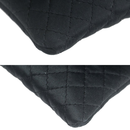 Chanel CC Logo Micro Matelasse Shoulder Bag Pouch Canvas, BLACK, CANVAS, Shoulder bag