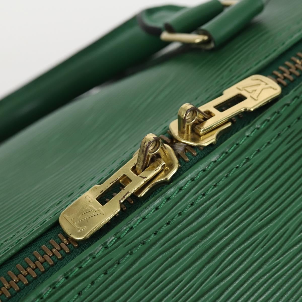 Louis Vuitton Keepall Bag Epi Leather, GREEN, LEATHER, Travel bag