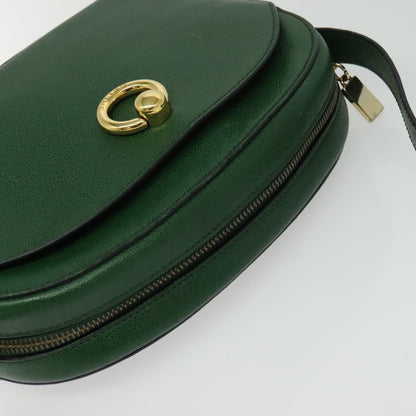 Celine Shoulder Bag Leather, GREEN, LEATHER, Shoulder bag