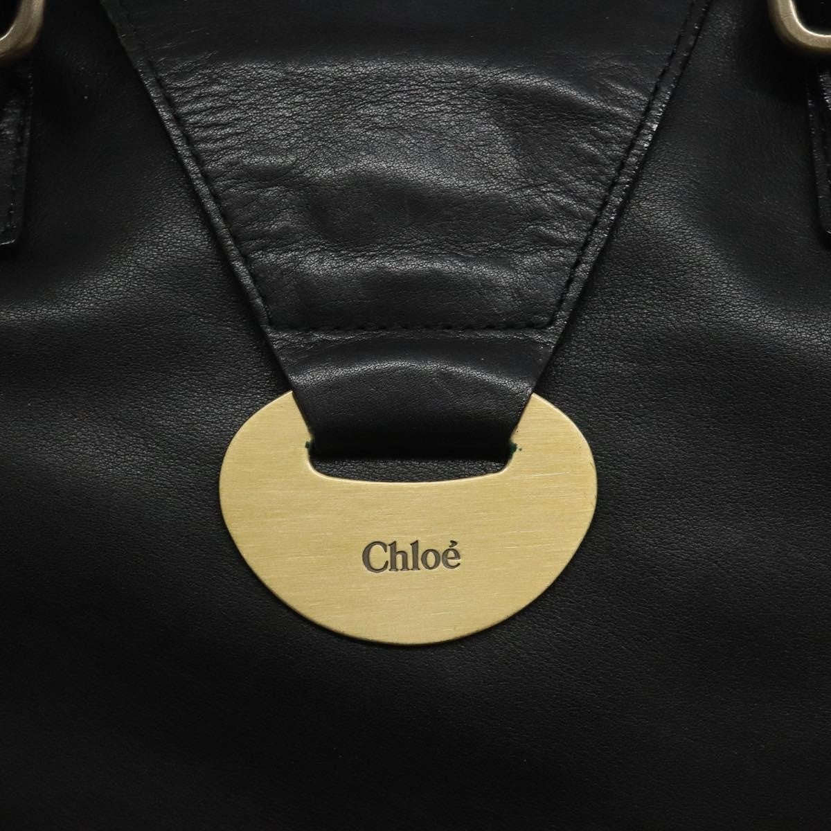 Chloe Vintage Shoulder Bag Leather, BLACK, LEATHER, Shoulder bag