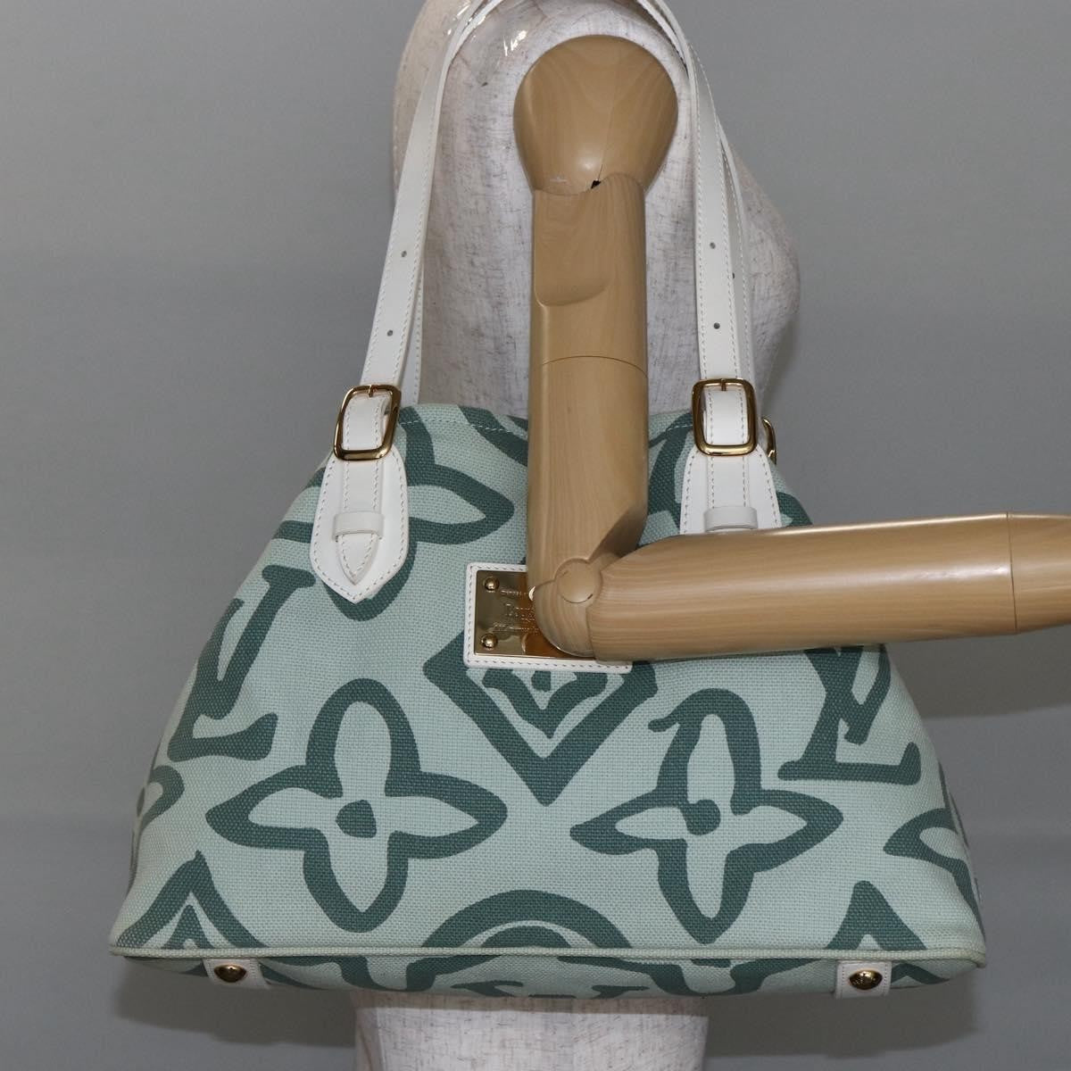 Louis Vuitton Tahitienne Cabas Canvas, GREEN, CANVAS, Tote bag