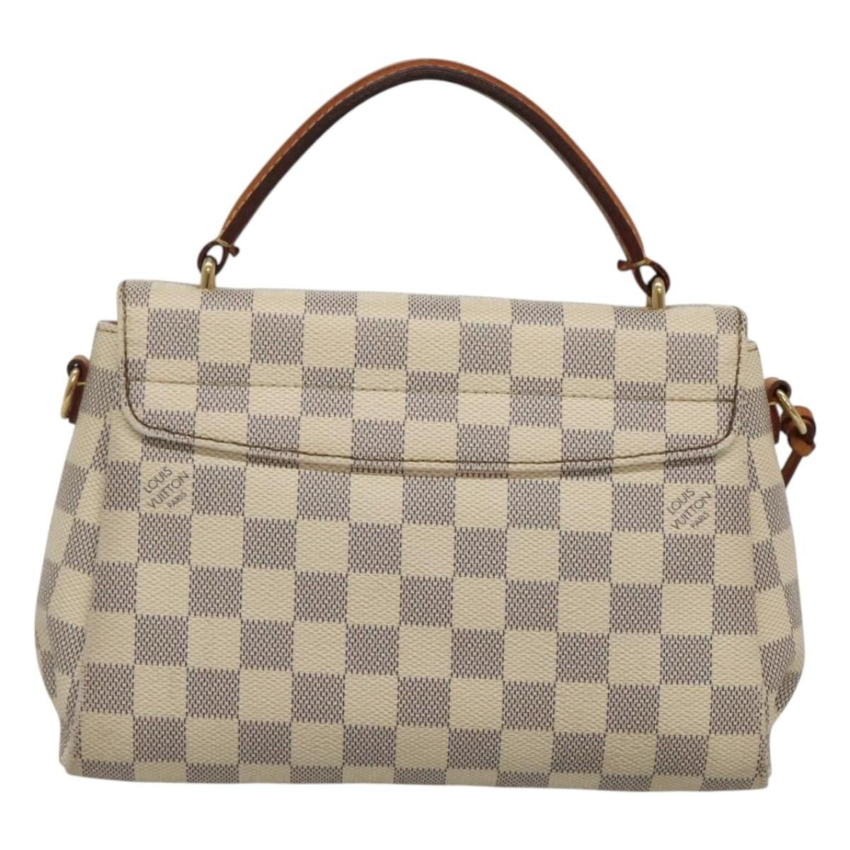 Louis Vuitton Croisette Handbag Damier, WHITE, CANVAS, Handbag