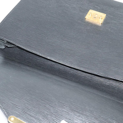 Louis Vuitton Serviette Ambassadeur Handbag Epi Leather, BLACK, LEATHER, Handbag