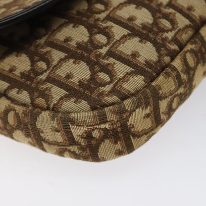 Christian Dior Vintage CD Flap Shoulder Bag Canvas, BROWN, CANVAS, Shoulder bag