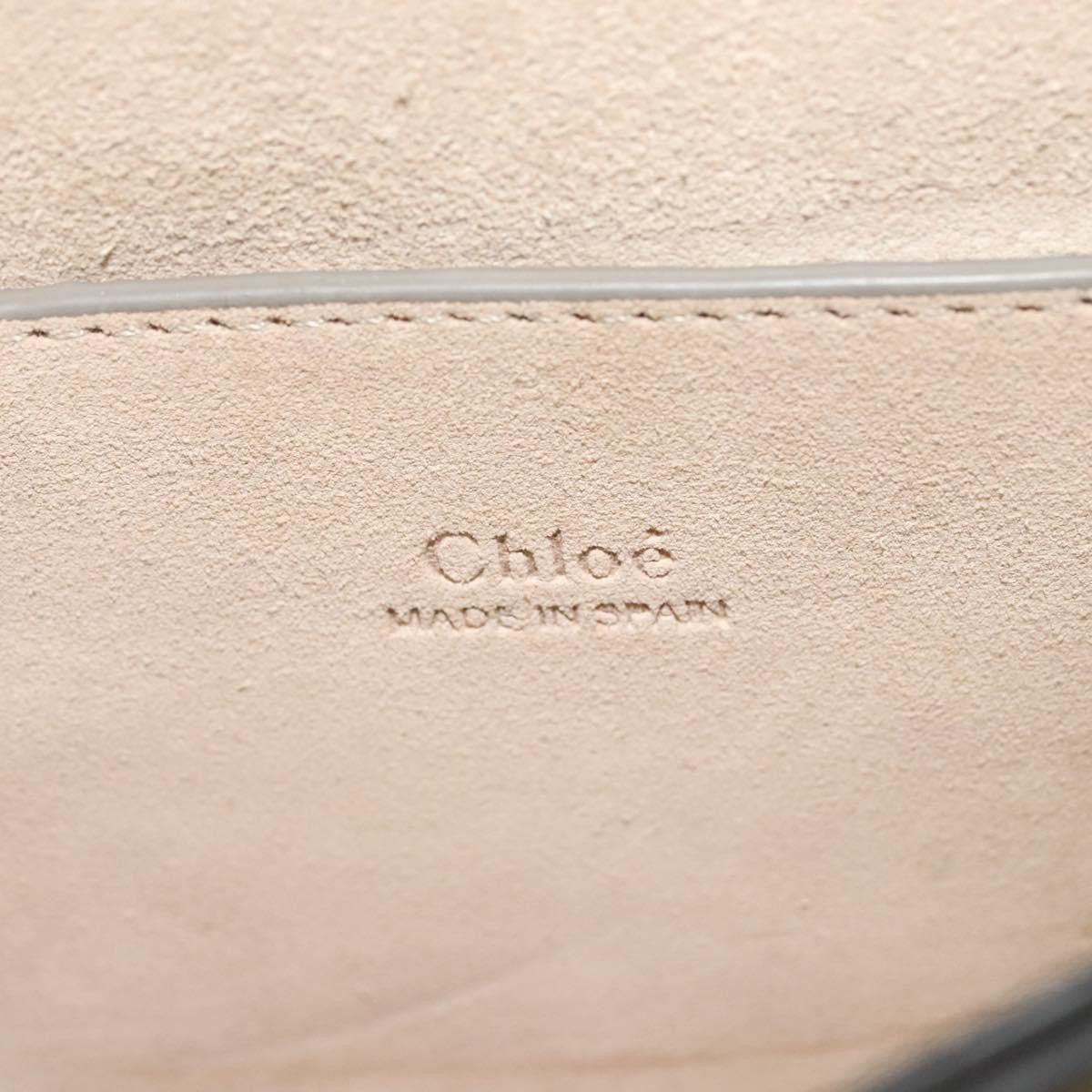 Chloe Faye Shoulder Bag Leather and Suede, BEIGE, LEATHER, Shoulder bag