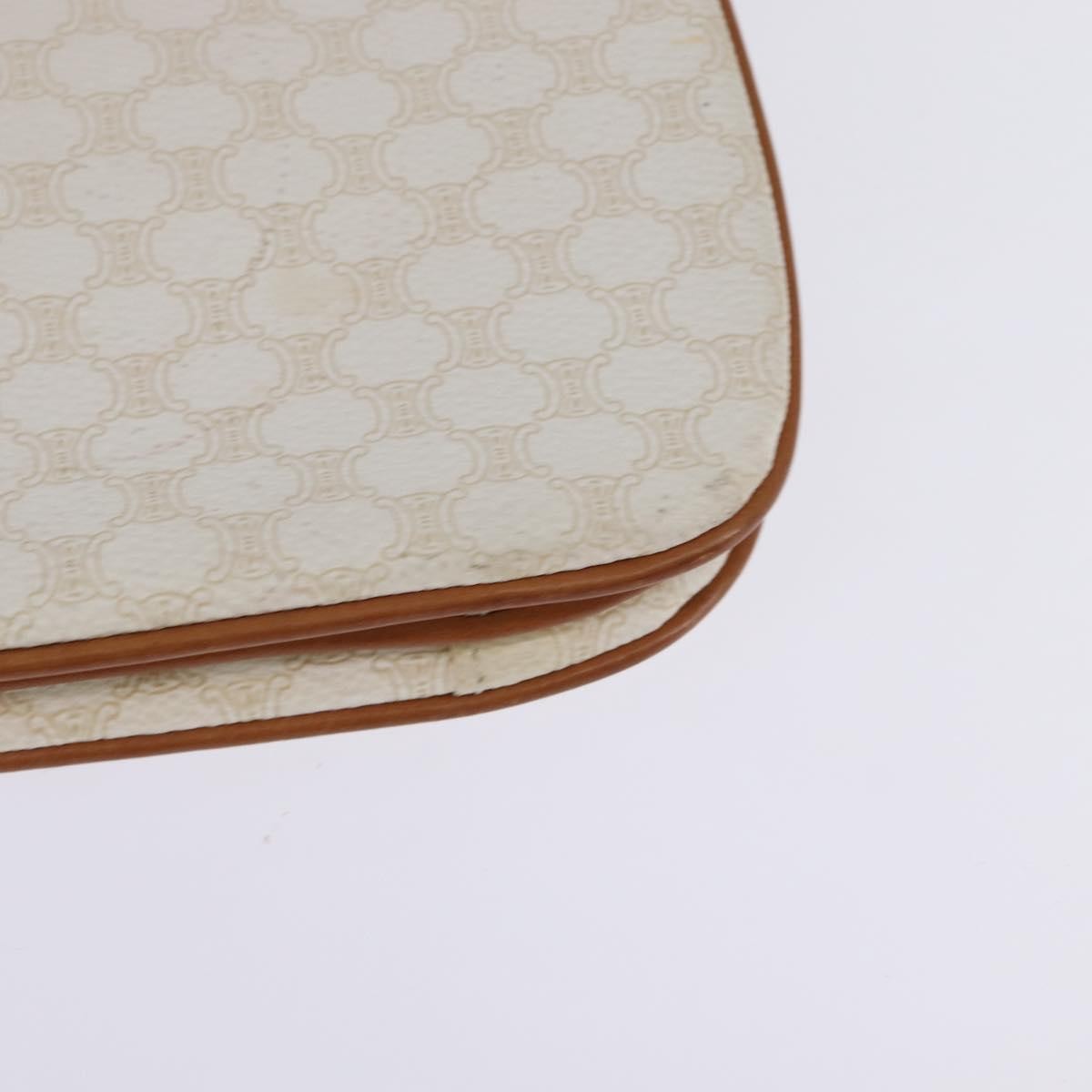 Celine Macadam Shoulder Bag PVC Leather, WHITE, CANVAS, Shoulder bag