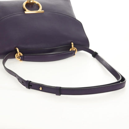 Salvatore Ferragamo Margot Satchel Leather, PURPLE, LEATHER, Handbag