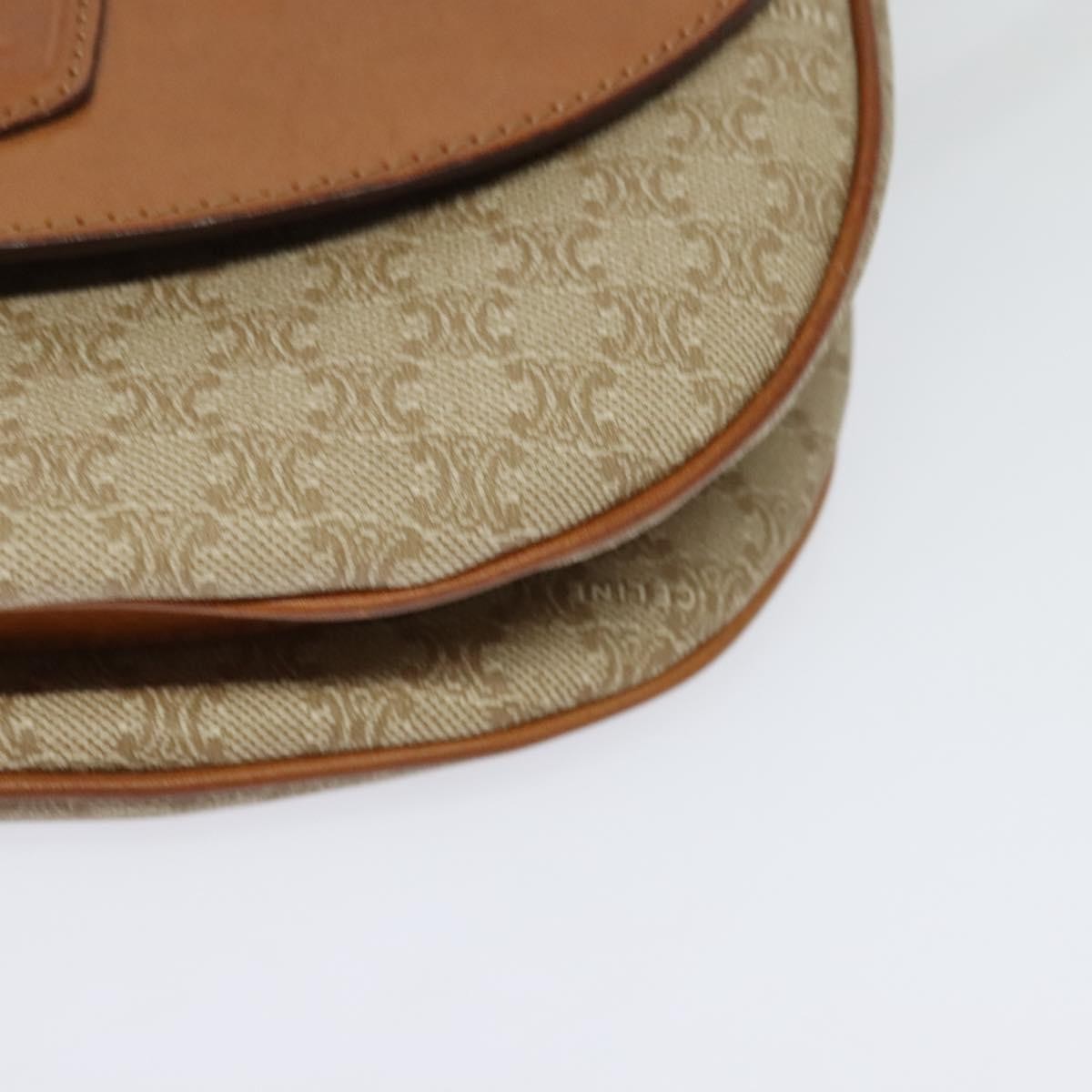 Celine Macadam Shoulder Bag PVC Leather, BEIGE, CANVAS, Shoulder bag