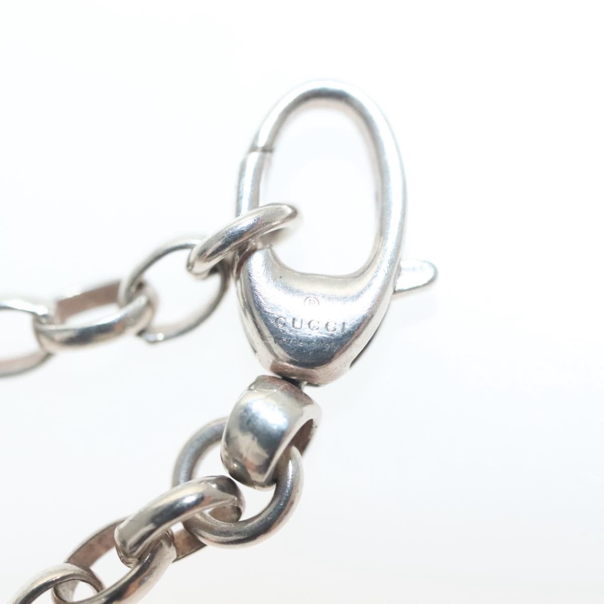 Gucci Engraved Interlocking G Chain Link Pendant Necklace Sterling Silver, SILVER, SILVER, Necklace