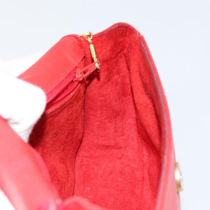 Gucci Vintage Flap Shoulder Bag Leather, RED, LEATHER, Shoulder bag