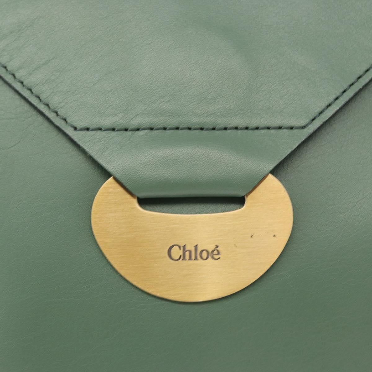 Chloe Vintage Flap shoulder bag Leather, GREEN, LEATHER, Shoulder bag