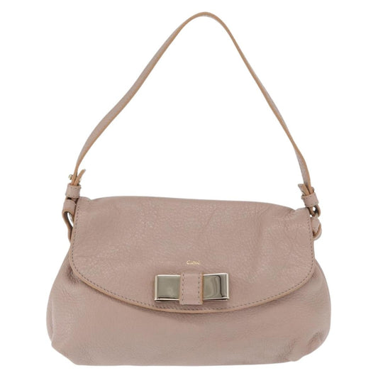 Chloe Lily Shoulder bag Leather, BEIGE, LEATHER, Handbag