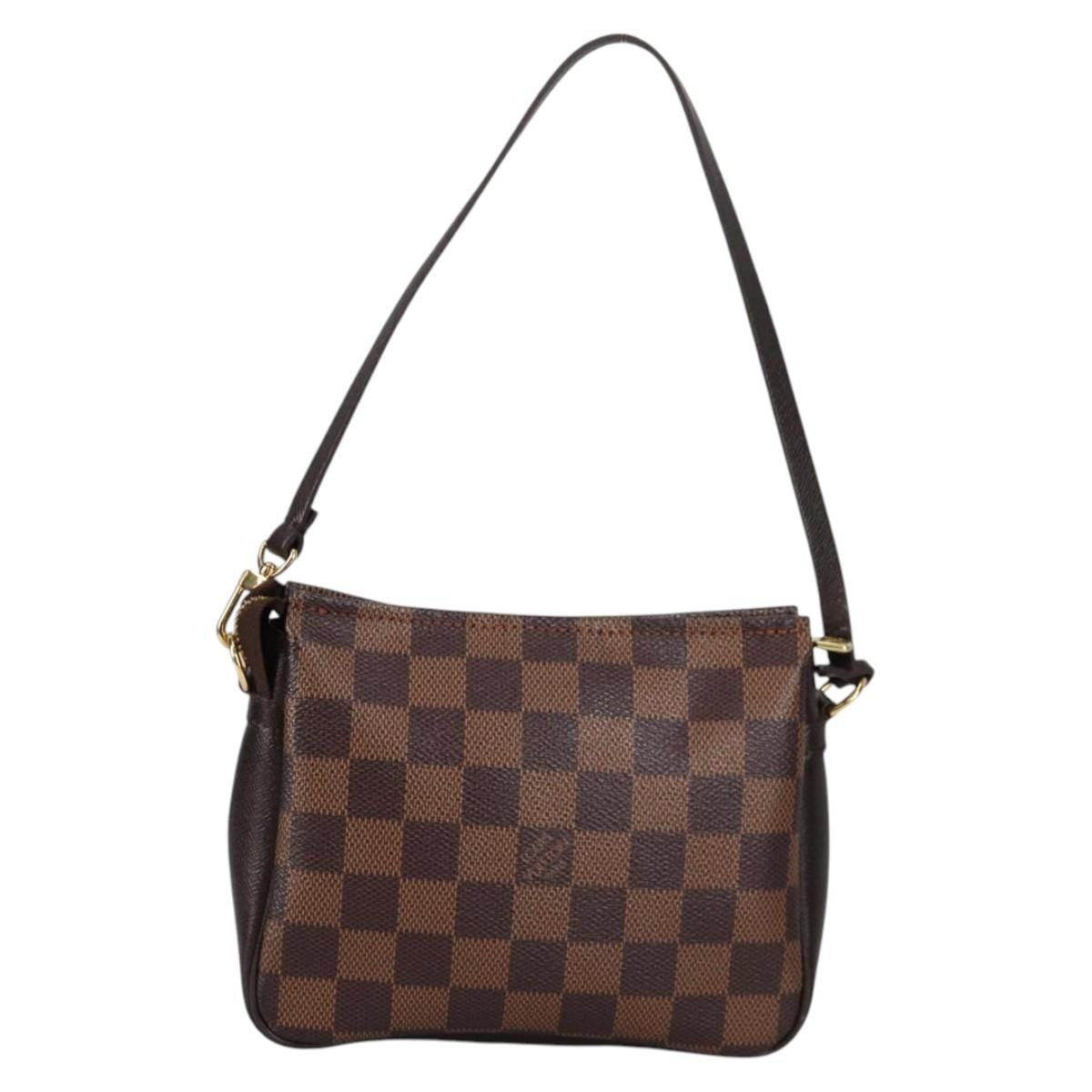 Louis Vuitton Trousse Make Up Bag Damier, BROWN, CANVAS, Clutche & pouche