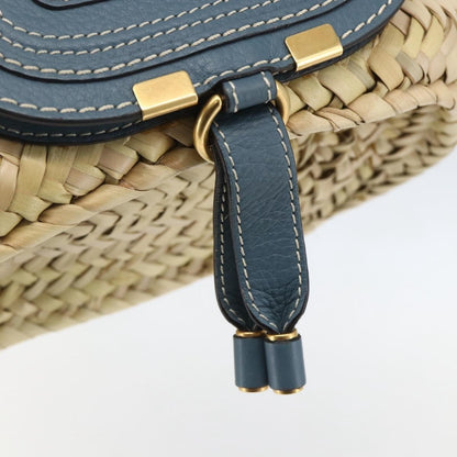 Chloe Marcie Basket Bag Raffia, Beige, Wicker, Tote Bag