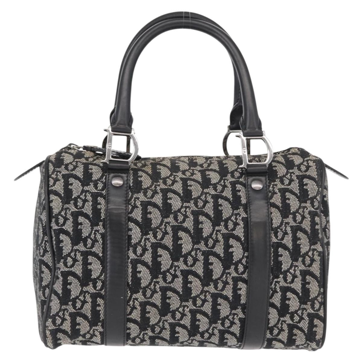 Christian Dior Vintage Trotter Boston Bag Diorissimo Canvas, BLACK, CANVAS, Travel bag