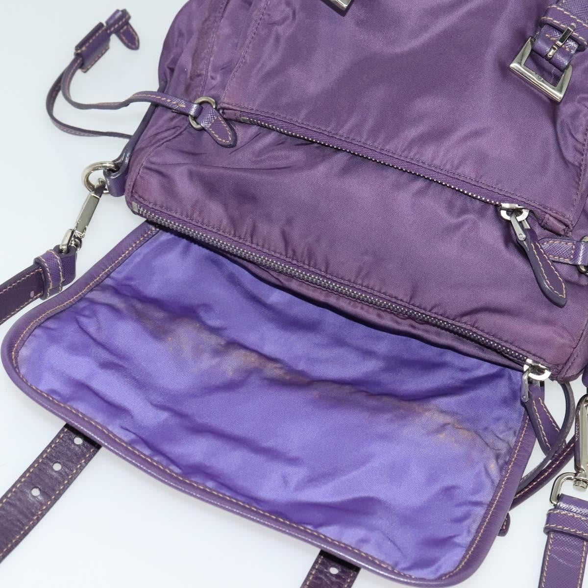 Prada Double Buckle Flap Camera Bag Tessuto, PURPLE, NYLON, Shoulder bag