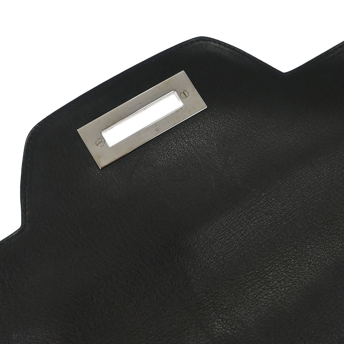 Salvatore Ferragamo Gancini handbag Leather, BLACK, LEATHER, Handbag