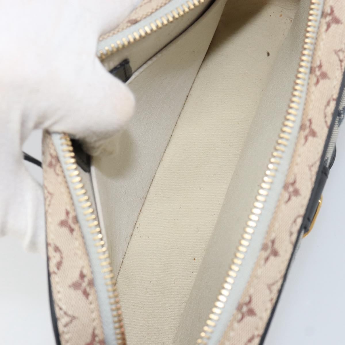 Louis Vuitton Juliette Crossbody Bag Mini Lin, BLUE, CANVAS, Shoulder bag