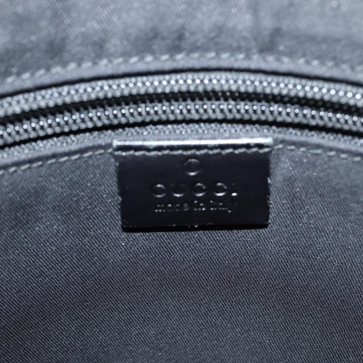 Gucci Zip Messenger Bag GG Canvas with Perforated Leather, BLACK, CANVAS, Crossbody bag