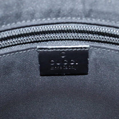 Gucci Zip Messenger Bag GG Canvas with Perforated Leather, BLACK, CANVAS, Crossbody bag