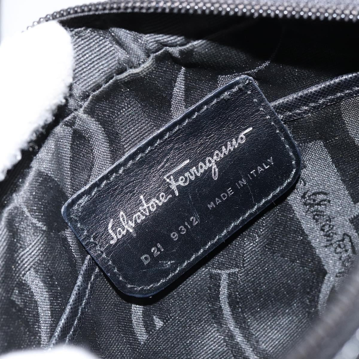 Salvatore Ferragamo Vintage Shoulder Bag Leather, BLACK, LEATHER, Shoulder bag