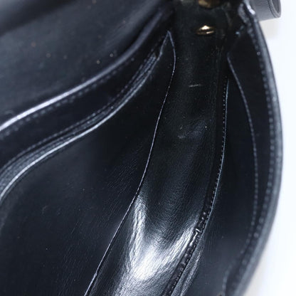 Christian Dior Vintage CD Flap Shoulder Bag Leather, BLACK, LEATHER, Shoulder bag